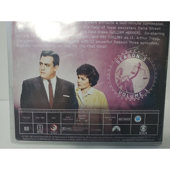 Perry Mason - The Complete Third Season - Volume One DVD, 2008 SEALED - Picture 5 of 8